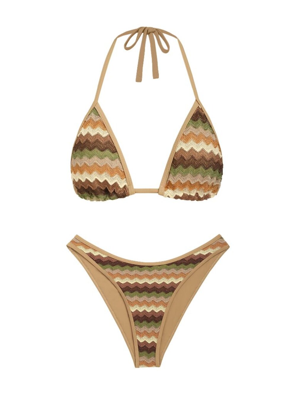 Colorblock Bathing Suit for Women Bikini Halter Two Piece Bikini Sets Self Tie L